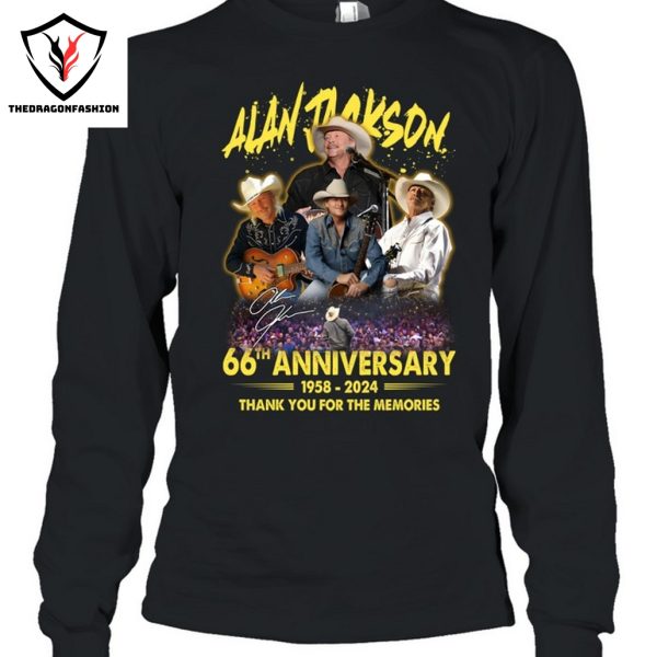 Alan Jackson 66th Anniversary 1958-2024 Signature Thank You For The Memories Unisex T-Shirt