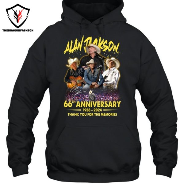 Alan Jackson 66th Anniversary 1958-2024 Signature Thank You For The Memories Unisex T-Shirt