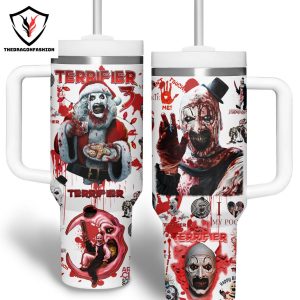 Terrifier 3 Tumbler With Handle And Straw