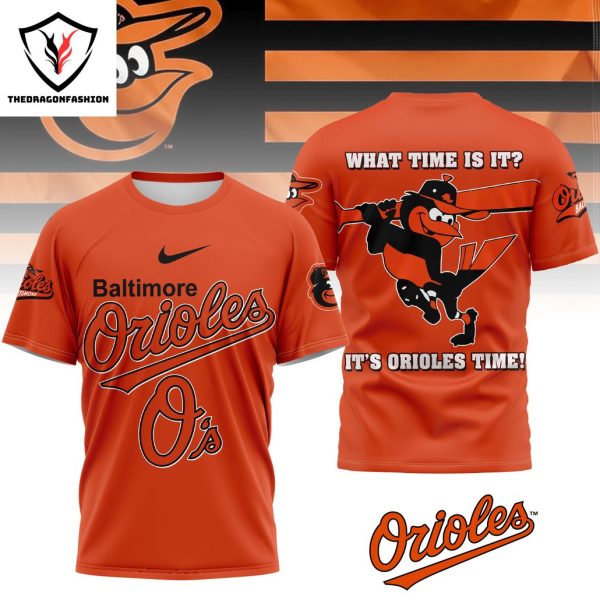 Baltimore Orioles – What Time Is It – It  Orioles Time 3D T-Shirt