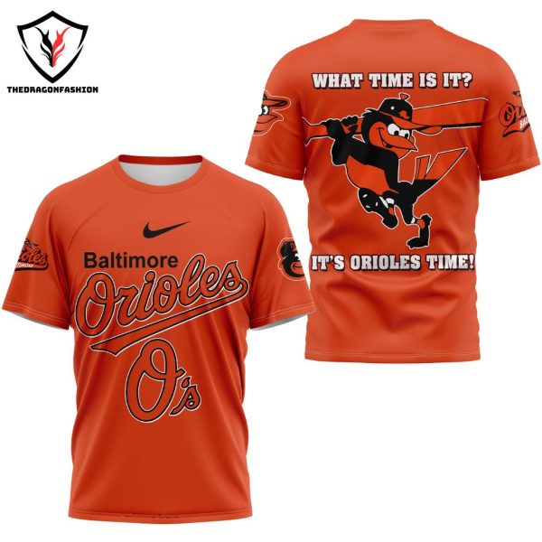 Baltimore Orioles – What Time Is It – It  Orioles Time 3D T-Shirt