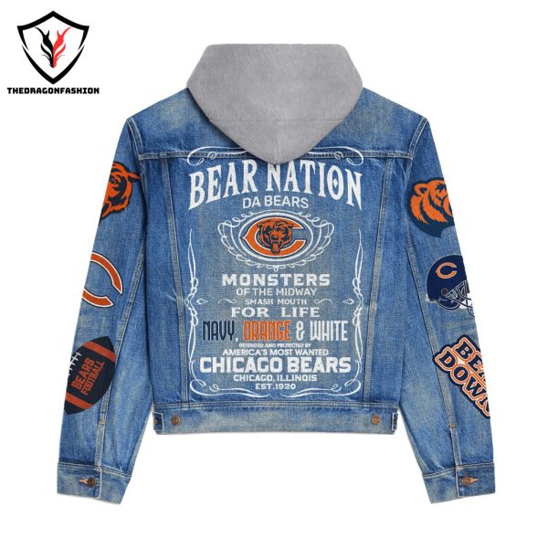 Bear Nation Chicago Bears Hooded Denim Jacket