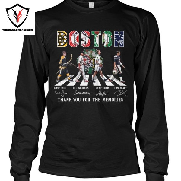 Boston Bruins x Boston Red Sox x Boston Celtics x New England Patriots Signature Thank You For The Memories Unisex T-Shirt