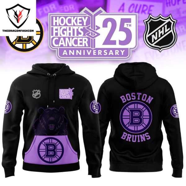 Boston Bruins x Hockey Fights Cancer 2024 Hoodie