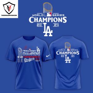 2024 Los Angeles Dodgers World Series Champions 3D T-Shirt – Blue