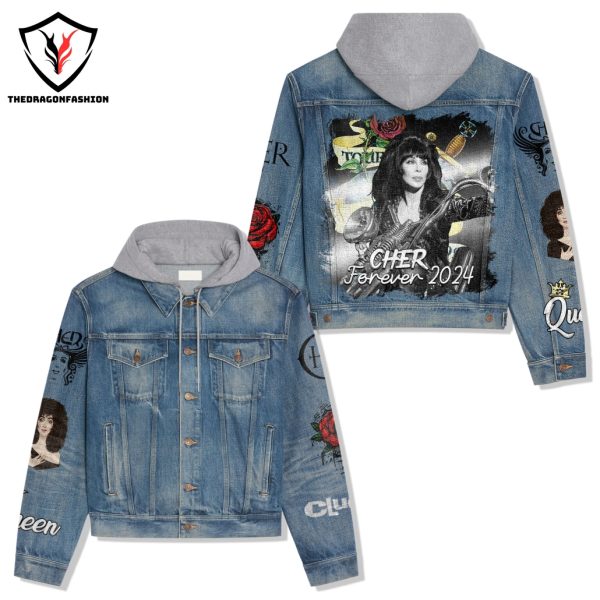 Cher Forever 2024 Hooded Denim Jacket