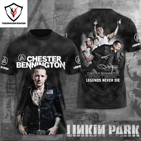 Chester Bennington 1976 – Forever Rest In Music Legends Never Die 3D T-Shirt