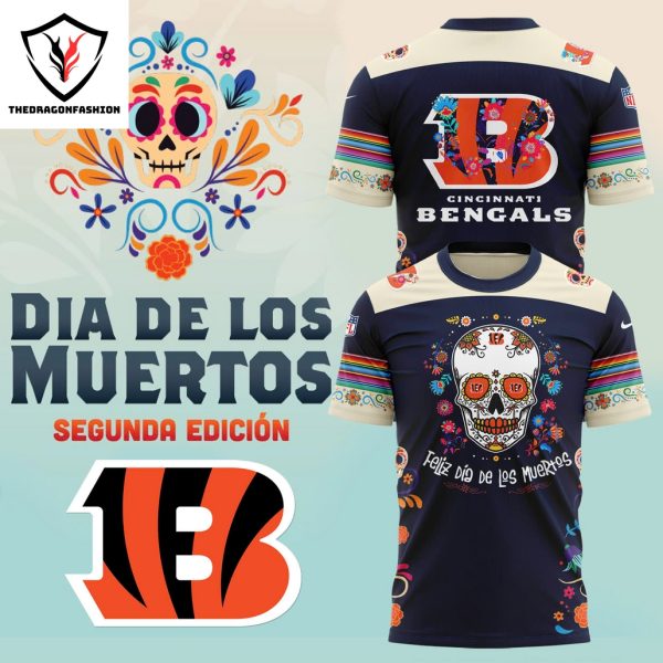 Cincinnati Bengals 2024 Dia De Los Muertos Pullover 3D T-Shirt