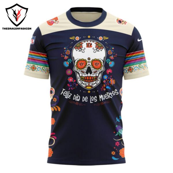 Cincinnati Bengals 2024 Dia De Los Muertos Pullover 3D T-Shirt