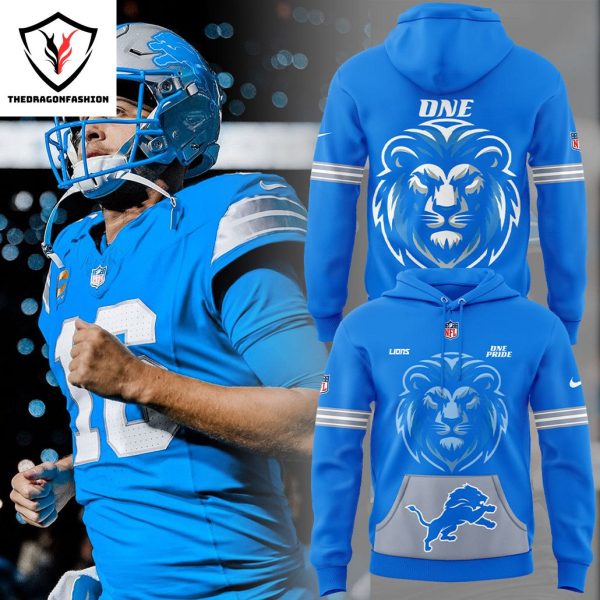 Detroit Lions One Pride 2024 Design Hoodie – Blue