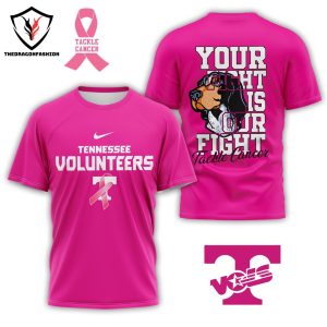 Tennessee Volunteers – Your Fight Is Our Fight Tackle Cancer 3D T-Shirt