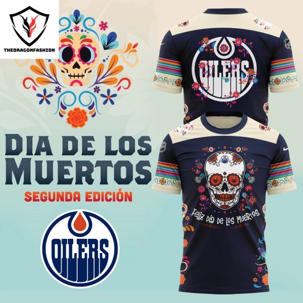 Edmonton Oilers 2024 Dia De Los Muertos Pullover 3D T-Shirt