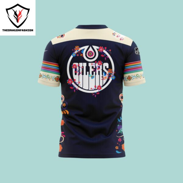 Edmonton Oilers 2024 Dia De Los Muertos Pullover 3D T-Shirt