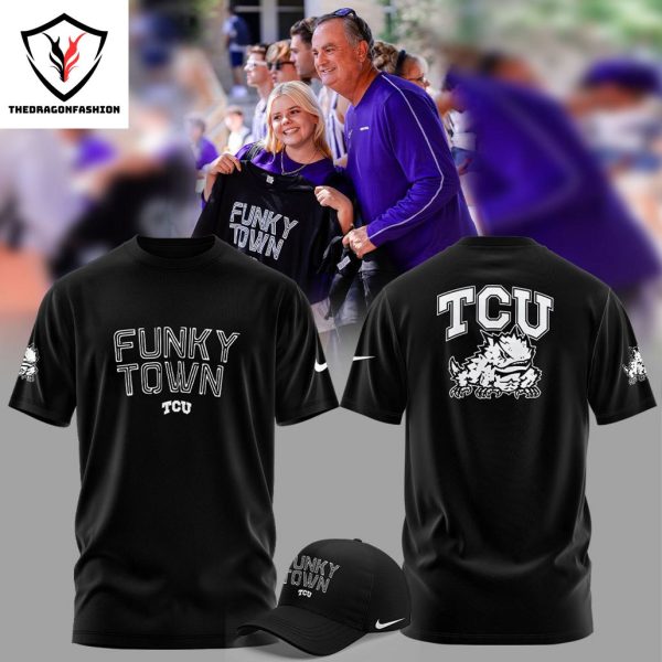 Funky Town TCU Horned Frogs 3D T-Shirt – Black