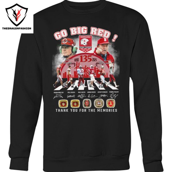 Go Big Red Nebraska Cornhuskers 1890-2025 Signature Thank You For The Memories Unisex T-Shirt