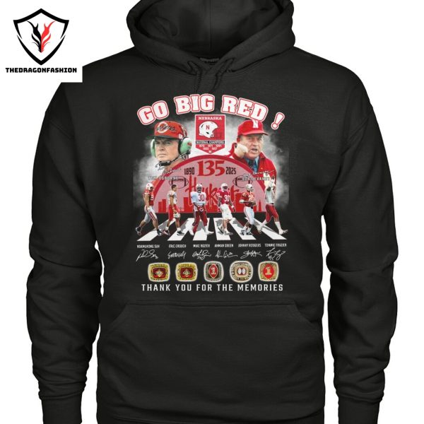 Go Big Red Nebraska Cornhuskers 1890-2025 Signature Thank You For The Memories Unisex T-Shirt