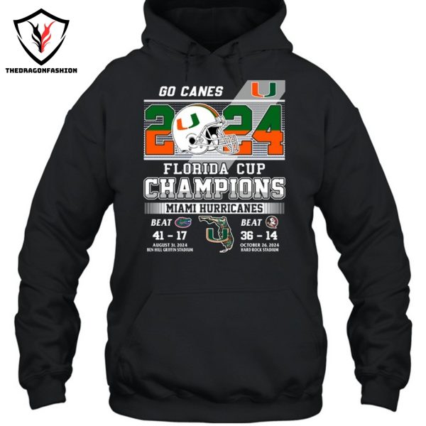 Go Canes 2024 Florida Cup Champion Miami Hurricanes Unisex T-Shirt