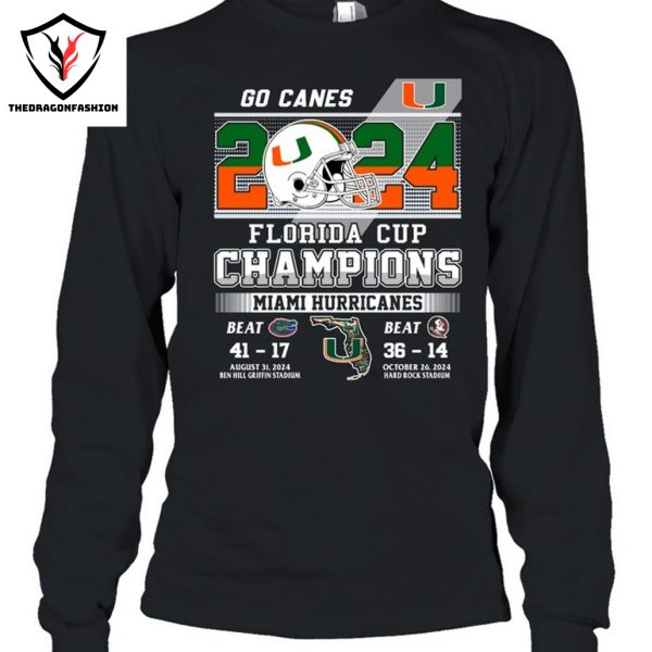 Go Canes 2024 Florida Cup Champion Miami Hurricanes Unisex T-Shirt