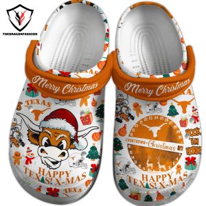 Happy Texas X-Mas Texas Longhorns Merry Christmas Crocs