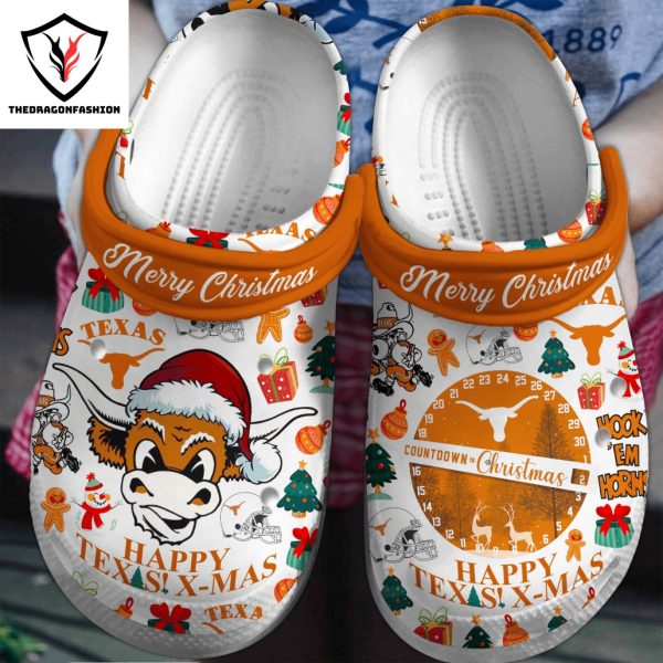 Happy Texas X-Mas Texas Longhorns Merry Christmas Crocs