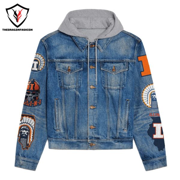 Illinois Fighting Illini Nation – Fighting Illini Hooded Denim Jacket