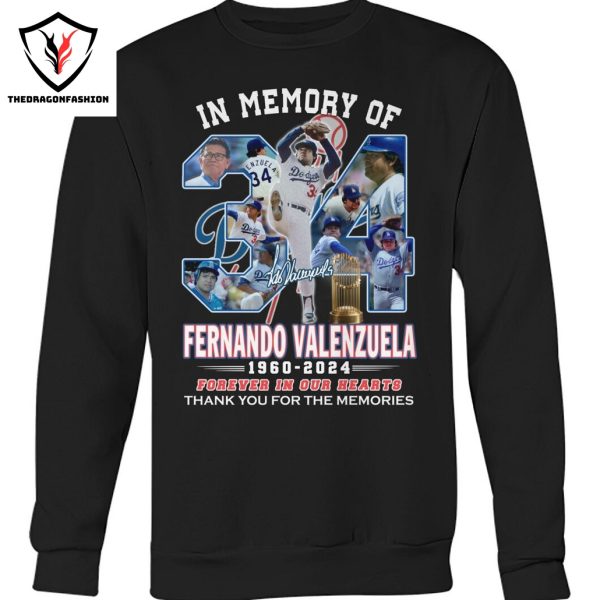 In Memory Of Fernando Valenzuela 1960-2024 Forever In Our Hearts Thank You For The Memories Unisex T-Shirt