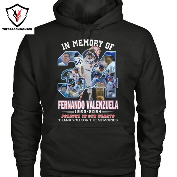 In Memory Of Fernando Valenzuela 1960-2024 Forever In Our Hearts Thank You For The Memories Unisex T-Shirt