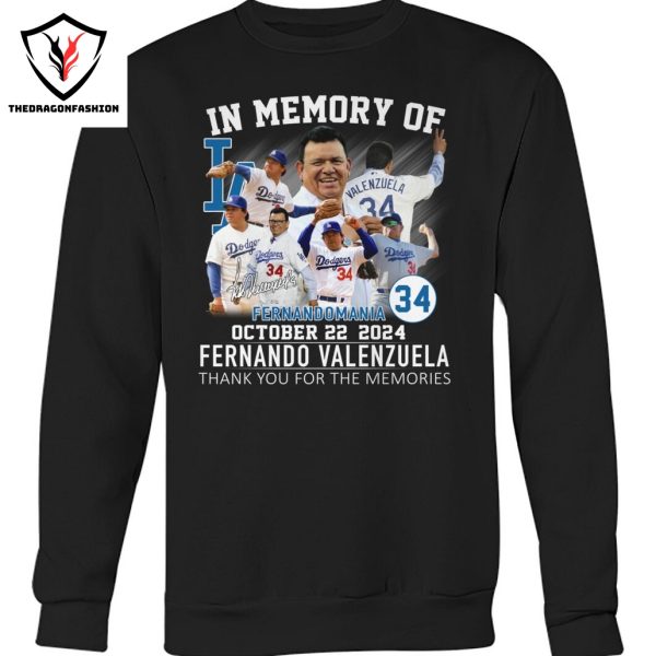 In Memory Of Fernando Valenzuela Los Angeles Dodgers October 22 2024 Thank You For The Memories Unisex T-Shirt