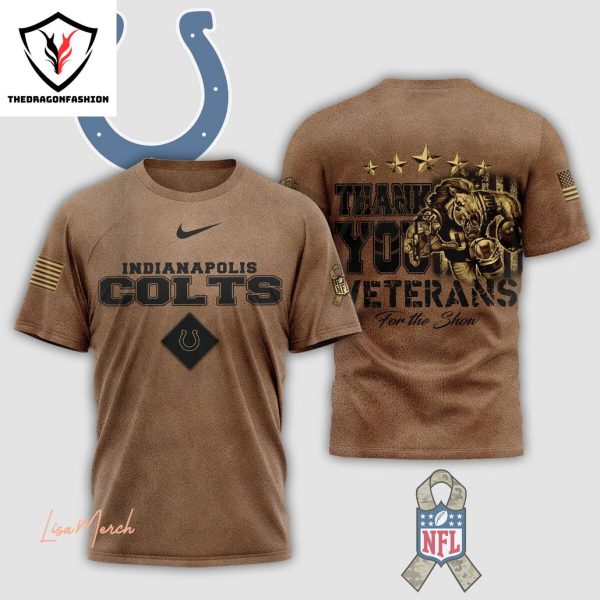 Indianapolis Colts Thank You Veterans For The Shou 3D T-Shirt