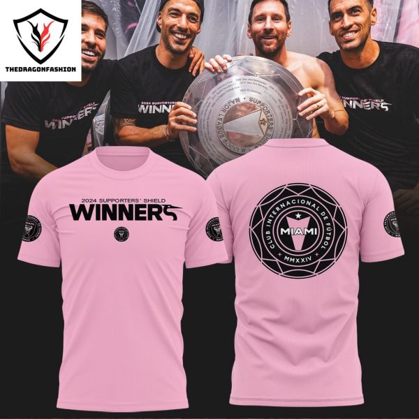 Inter Miami CF 2024 Supporters Shield Winners 3D T-Shirt