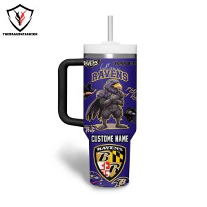 Personalized Baltimore Ravens They Not Like Us Tumbler With Handle And Straw