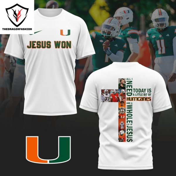 Jesus Won Miami Hurricanes 3D T-Shirt