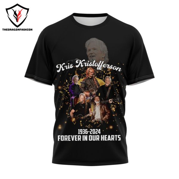 Kris Kristofferson 1936-2024 Forever In Our Hearts 3D T-Shirt