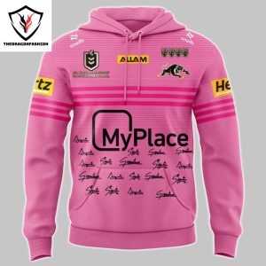 4-In-A-Row Premiers Penrith Panthers 2024 Hoodie Pink