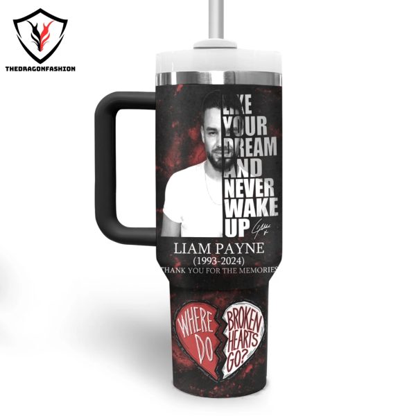 Liam Payne 1993-2024 Signature Thank You For The Memories Tumbler With Handle And Straw