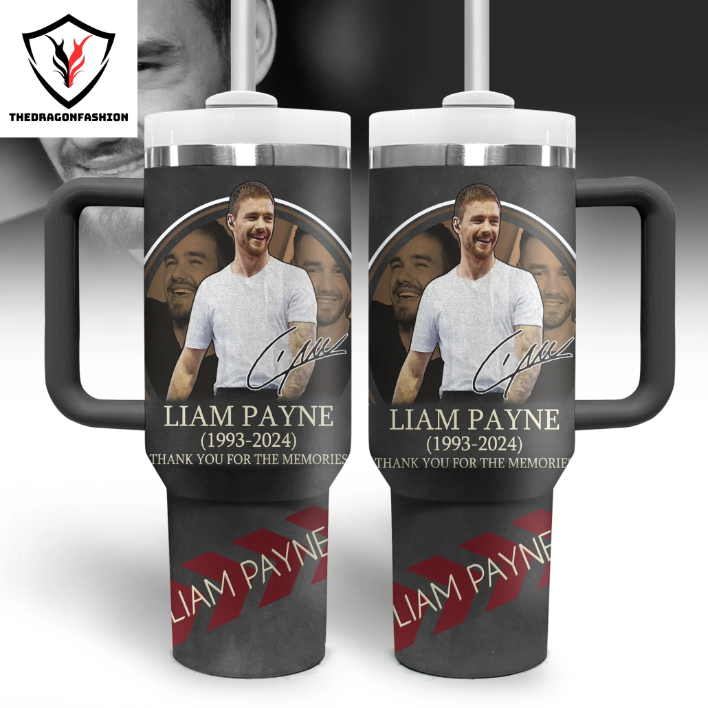 Liam Payne 1993-2024 Thank You For The Memories Signature Tumbler With Handle And Straw