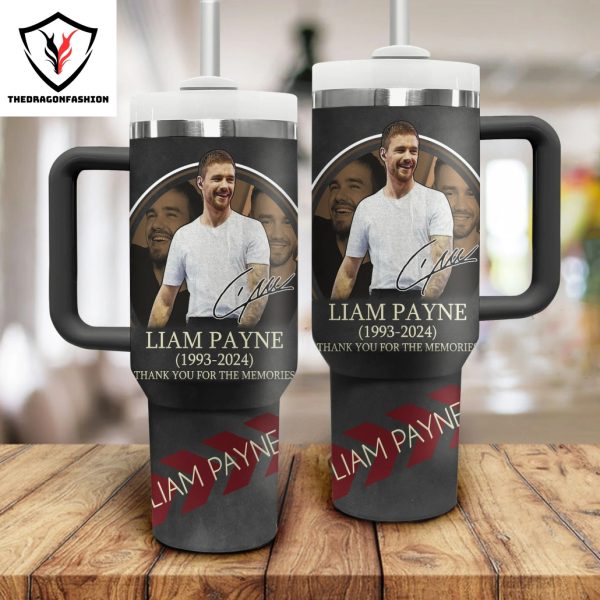 Liam Payne 1993-2024 Thank You For The Memories Signature Tumbler With Handle And Straw