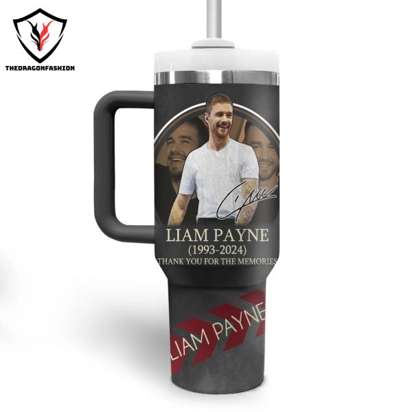 Liam Payne 1993-2024 Thank You For The Memories Signature Tumbler With Handle And Straw