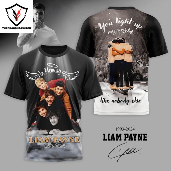 Liam Payne 1993-2024 You Light Up My World Like Nobody Else 3D T-Shirt