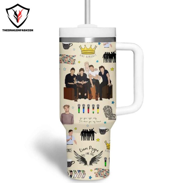 Liam Payne Rest In Eternal Peace Tumbler With Handle And Straw