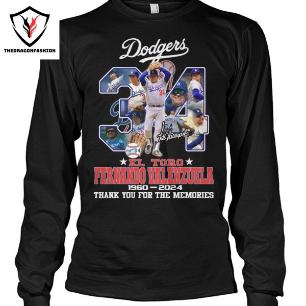 Los Angeles Dodgers El Toro Fernando Valenzuela 1960-2024 Thank You For The Memories Unisex T-Shirt