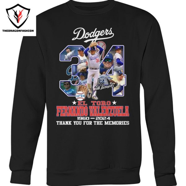 Los Angeles Dodgers El Toro Fernando Valenzuela 1960-2024 Thank You For The Memories Unisex T-Shirt