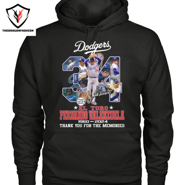 Los Angeles Dodgers El Toro Fernando Valenzuela 1960-2024 Thank You For The Memories Unisex T-Shirt