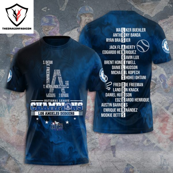 Los Angeles Dodgers NL Champions 2024 3D T-Shirt