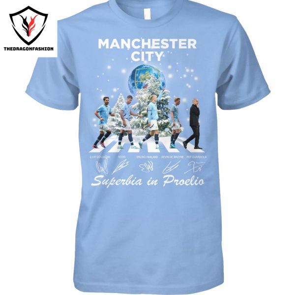 Manchester City Superbia In Proelio Signature Unisex T-Shirt