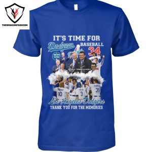 It Time For Baseaball Los Angeles Dodgers Fernando Valenzuela x Vin Scully Signature Thank You For The Memories Unisex T-Shirt