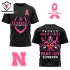 Nebraska Cornhuske Tide Tackle Breast Pink Out 3D T-Shirt – Pink