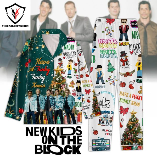 New Kids On The Block Funky Funky Xmas Pajamas Set