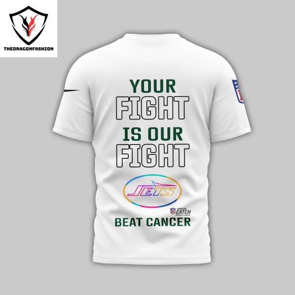 New York Jets Crucial Catch Intercept Cancer – Your Fight Is Our Fight 3D T-Shirt