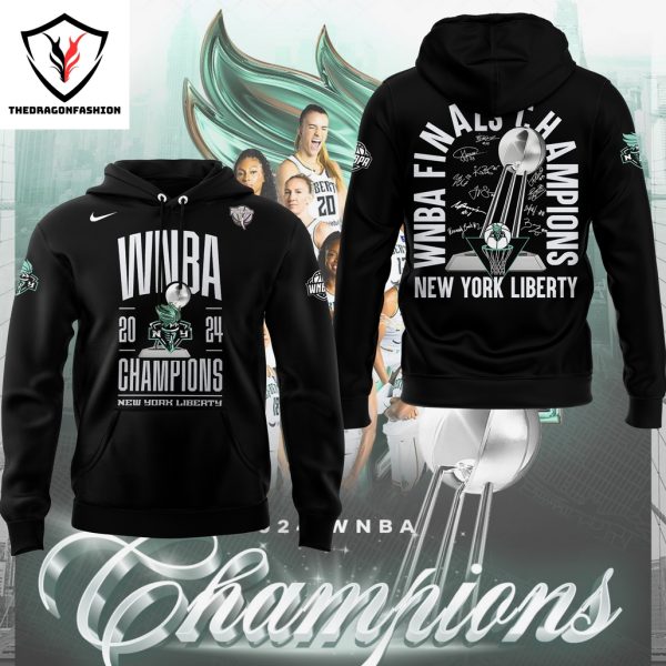 New York Liberty 2024 WNBA Finals Champions Black Hoodie